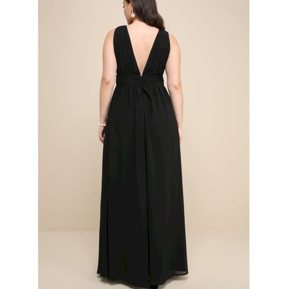 Lulus Heavenly Hues Black Maxi Dress Size XL NWOT - Picture 3 of 8